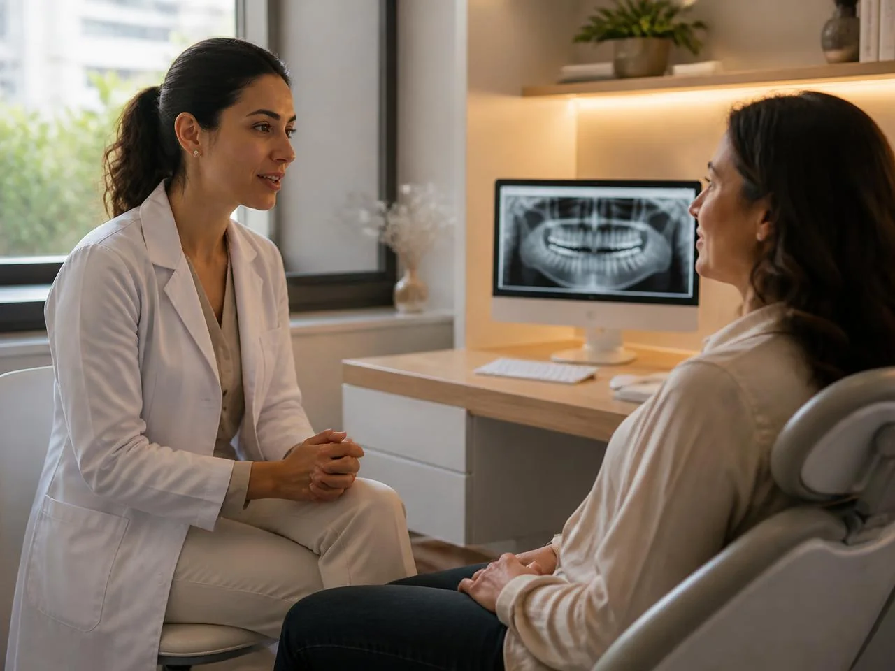 Consultório acolhedor de diálogo clínico e diagnóstico preventivo
